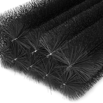Forega - Brosse de gouttière 12 m 120 cm Ø 19 cm 10 pièces | Résistant aux UV | Protection foliaire | Installation simple | Protection du panneau solaire (fil galvanisé)