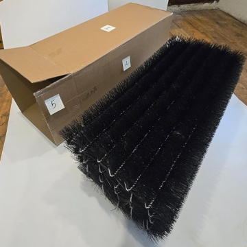 Forega - Brosse de gouttière 12 m 120 cm Ø 19 cm 10 pièces | Résistant aux UV | Protection foliaire | Installation simple | Protection du panneau solaire (fil galvanisé)